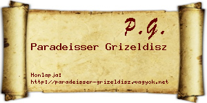 Paradeisser Grizeldisz névjegykártya